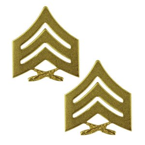 Marine Corps Chevron: Sergeant, satin gold