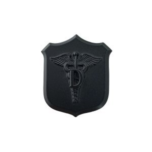 Marine Corps Collar Device: Dental, black metal