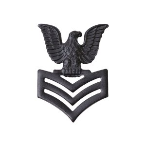Marine Corps Collar Device: E6 Petty Officer, black metal