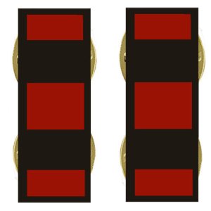 Marine Corps Collar Device: Warrant Officer 4, black metal