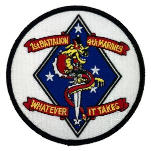 Marine Corps Patch: 1st Battalion 4th Marines, color