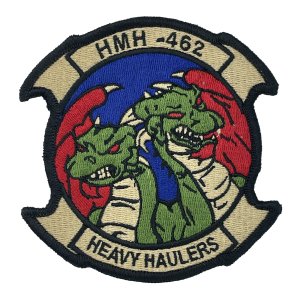 Marine Corps Patch: HMH-462, color with hook closure