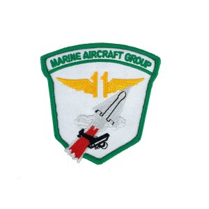 Marine Corps Patch: MAG-11 (HQ), color with hook closure