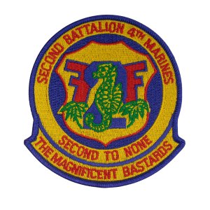Marine Corps Shoulder Patch: 2nd Battalion 4th Marines, full color