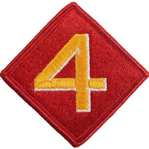 Marine Corps Shoulder Patch: Fourth Division, color