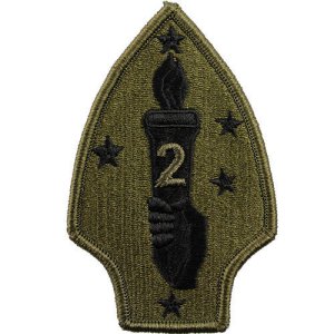 Marine Corps Shoulder Patch: Second Division, subdued