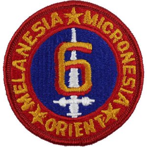 Marine Corps Shoulder Patch: Sixth Division, color
