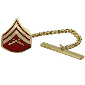 Marine Corps Tie Tac: Corporal, gold and red