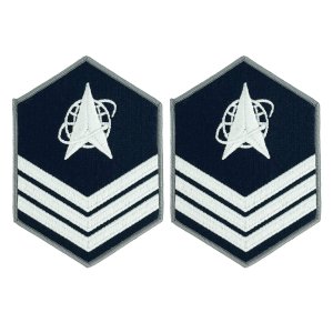 Space Force Chevron Embroidered: Sergeant, Large Color