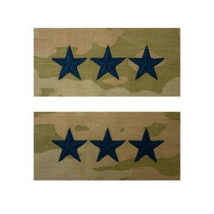 Space Force Embroidered OCP Sew on Officer Cap Rank Insignia: Lieutenant General