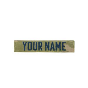 Space Force Name Tape: Individual Name, embroidered on OCP with Hook