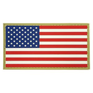 Space Force PVC Patch: US Flag Forward Facing with Hook