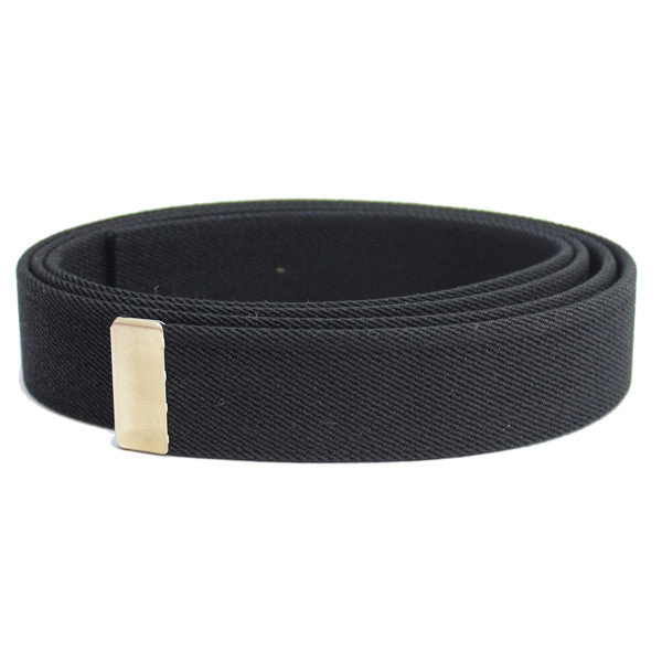 Picture of US Coast Guard Auxiliary Belts Auxiliary: Black Elastic with Satin Silver Tip