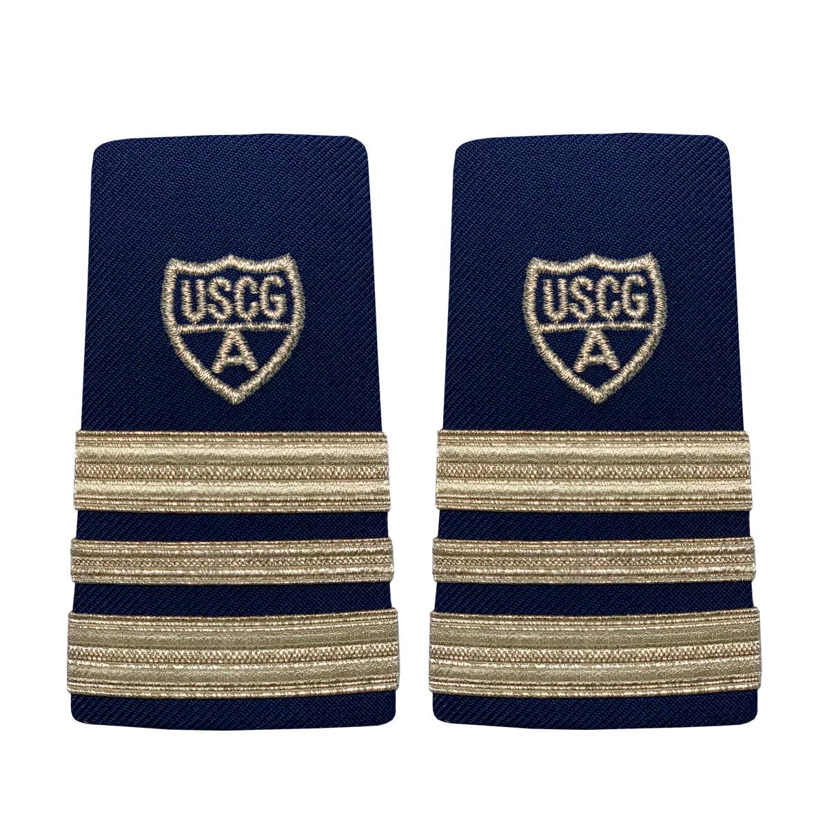 Picture of US Coast Guard Auxiliary Shoulder Boards Auxiliary Enhanced Shoulder Boardvcp 2-1/2 Stripe and Silver A: Female