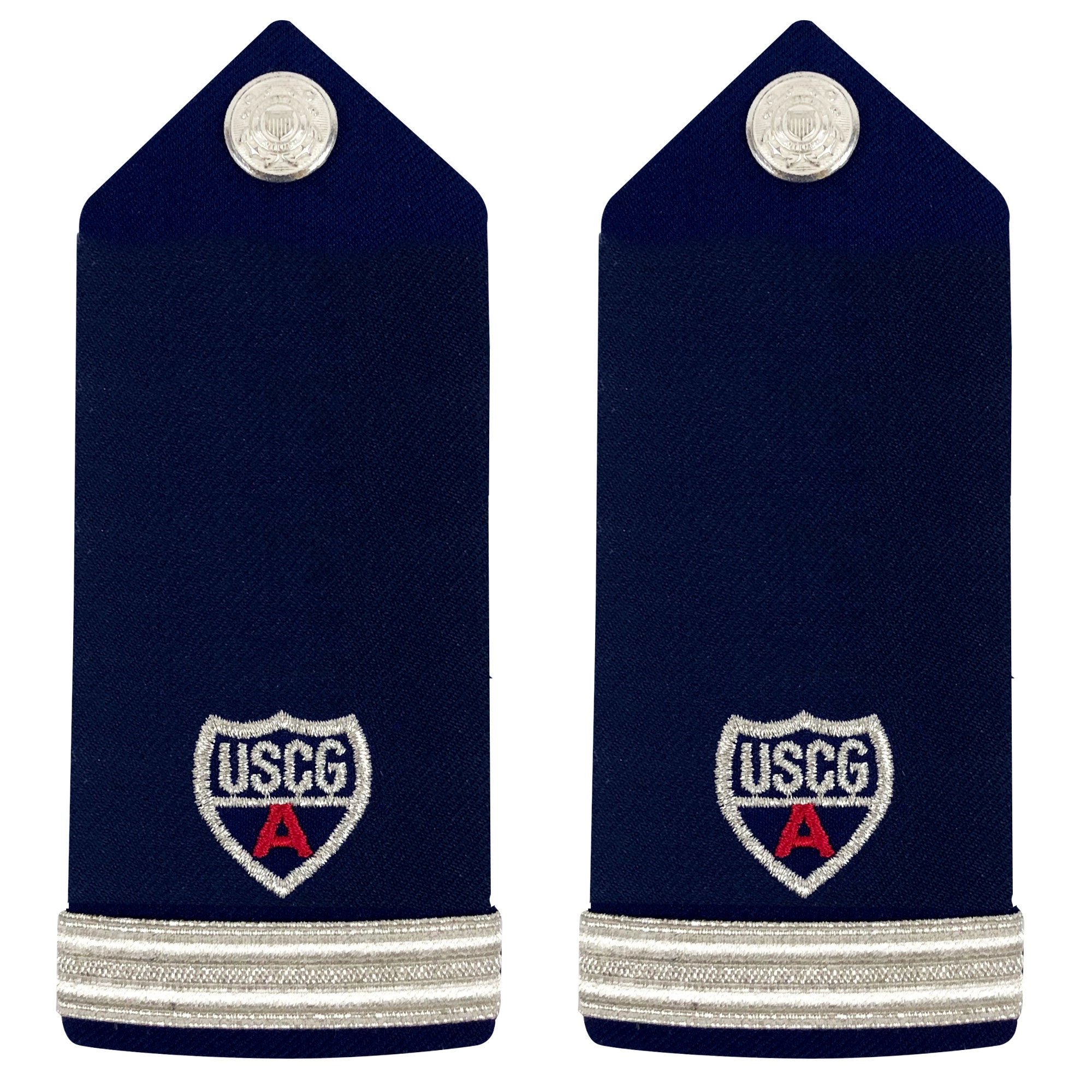 Picture of US Coast Guard Auxiliary Shoulder Boards Auxiliary Hard Shoulder Boardfso (1 Stripe and Red A ): Female