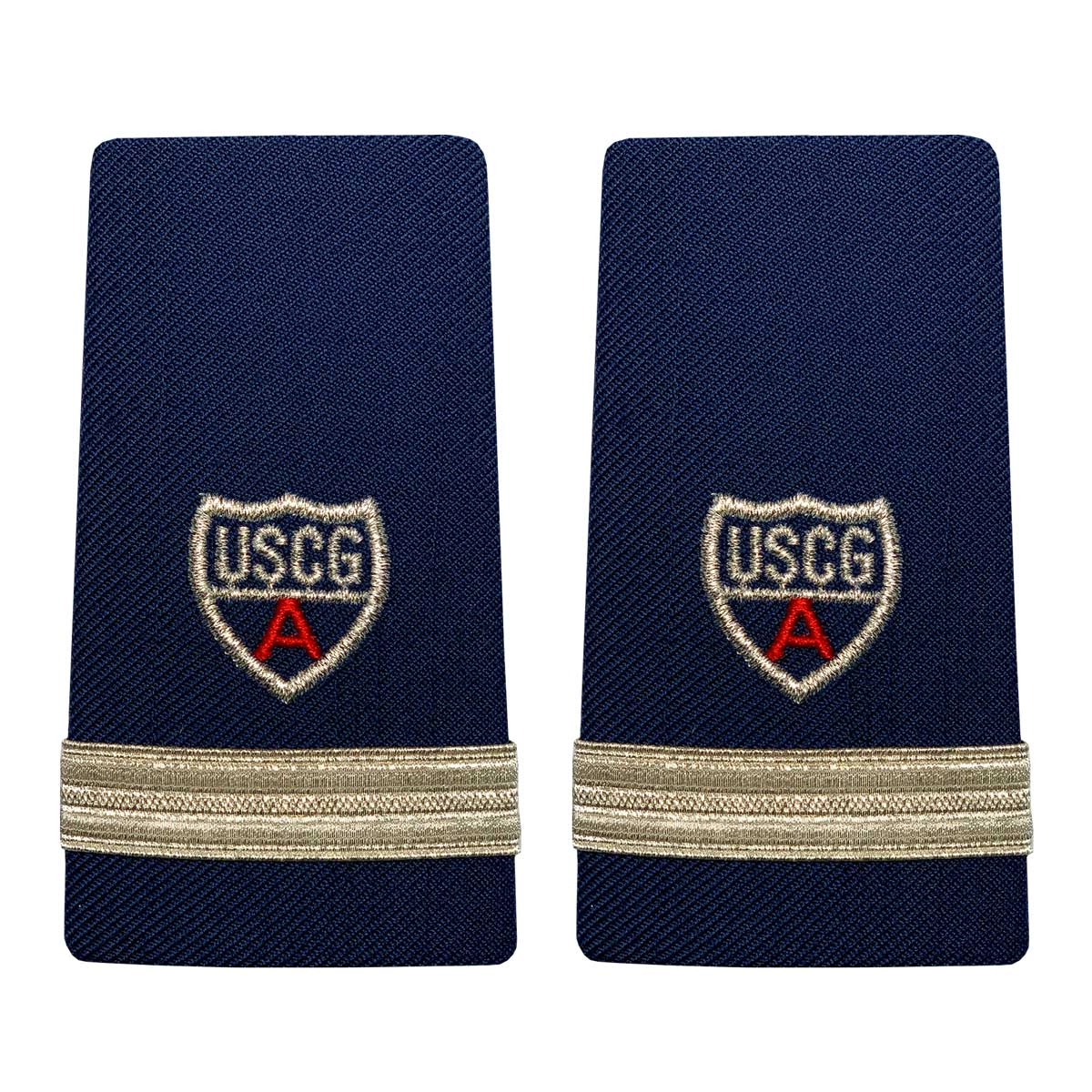 Picture of US Coast Guard Auxiliary Shoulder Boards Auxiliary Shoulder Boardenhanced Fso (1 Stripe and Red A ): Female