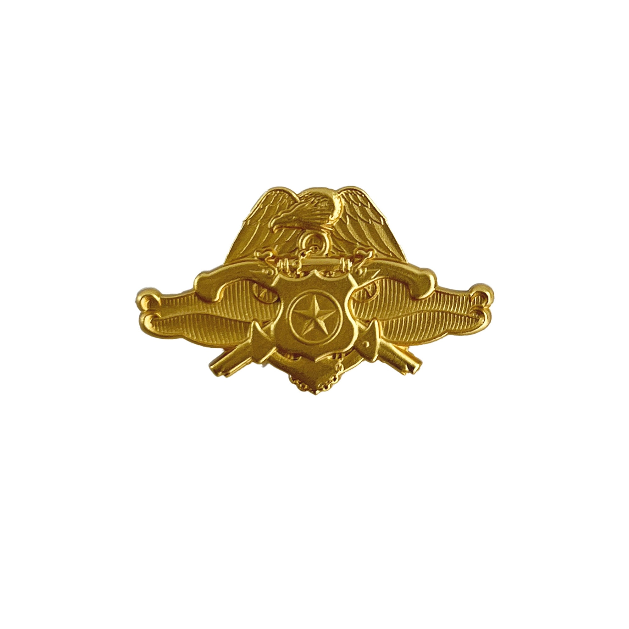 Picture of US Navy Badges 24K Gold Officer Security Forces Specialist: Miniature Size #7 Matte Finish