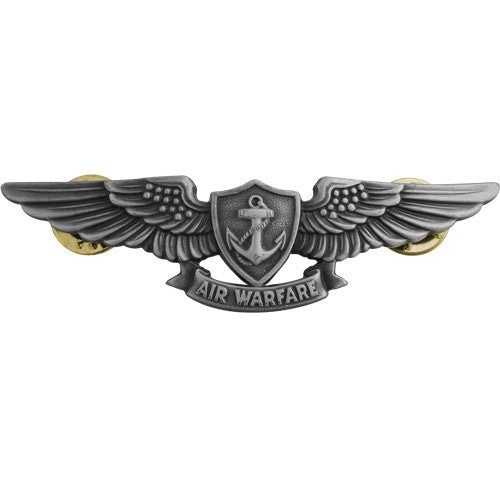 Picture of US Navy Badges Aviation Warfare Specialist: Regulation Size Oxidized