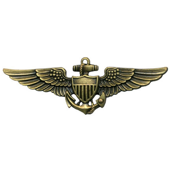 Picture of US Navy Badges Aviator: Regulation Size Antique Gold