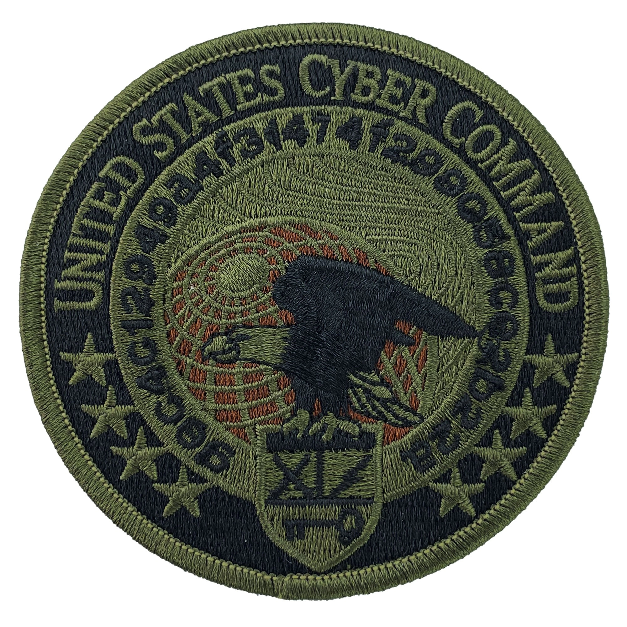 Picture of US Navy Badges Embroidered Cyber Command: Woodland Digital