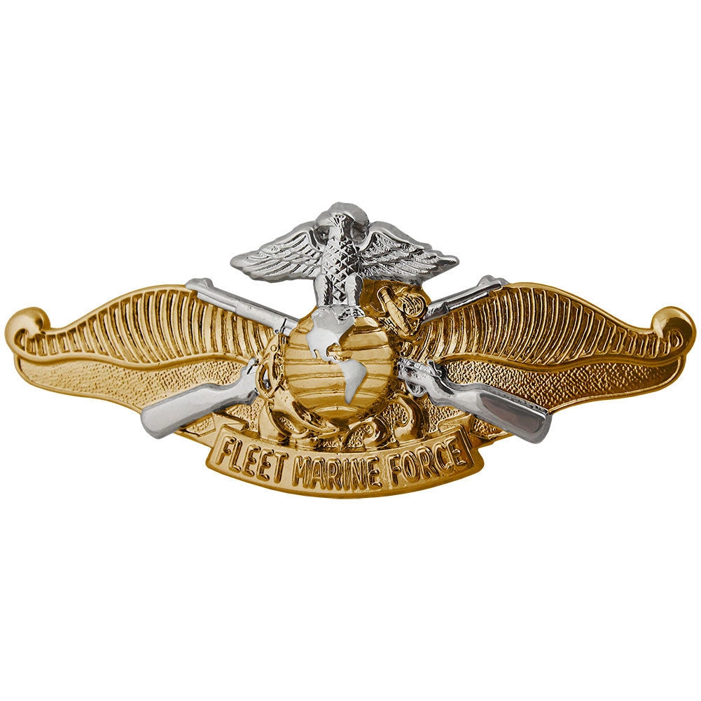 Picture of US Navy Badges Fleet Marine Force Officer: Regulation Size
