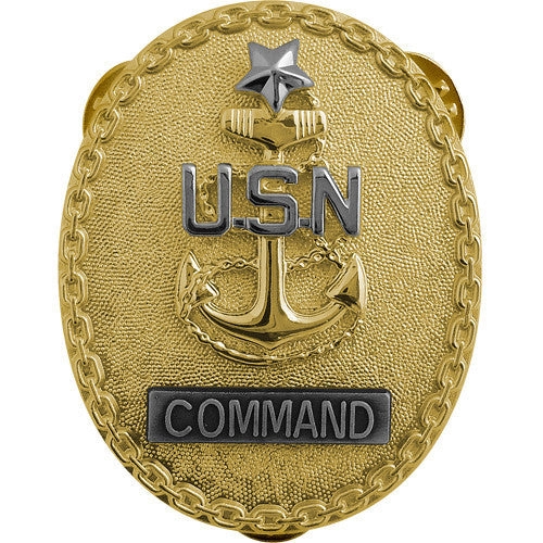 Picture of US Navy Badges Id Seniorenlisted Advisor E8 Command Cpo: Regulation Size