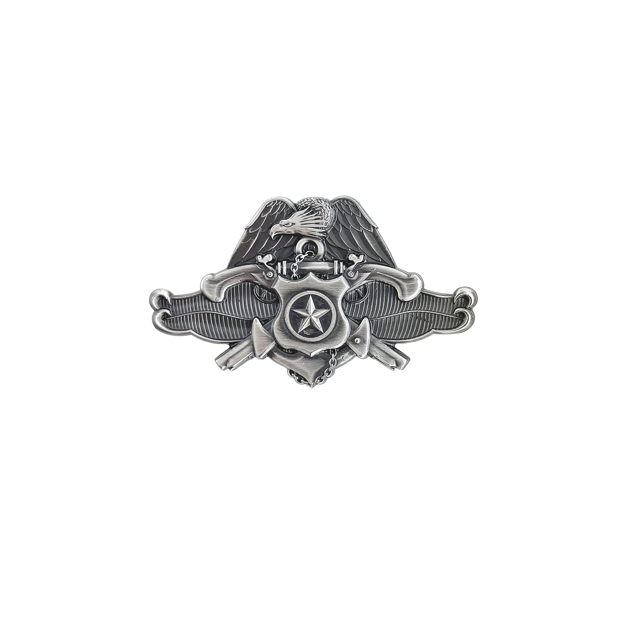 Picture of US Navy Badges Master Security Forces Specialist: Miniature Size Oxidize