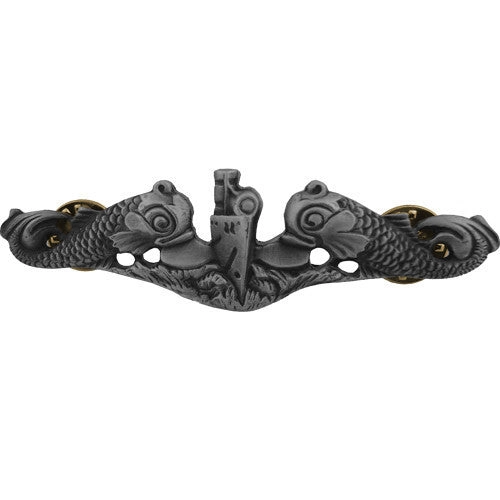 Picture of US Navy Badges Submarine: Enlisted: Regulation Size Oxidized