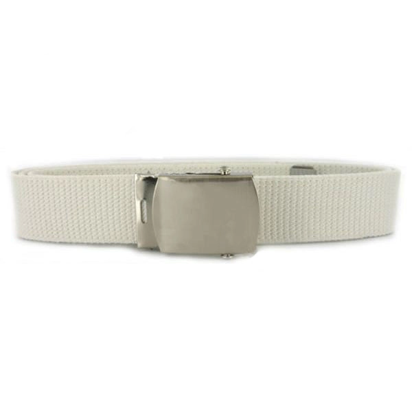 Picture of US Navy Belts And Buckle White Cotton Nickel Silver Buckle and Tip: Male