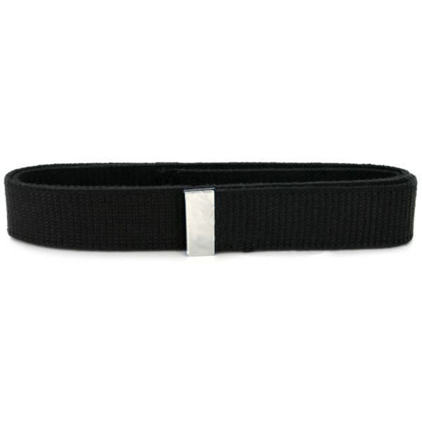 Picture of US Navy Belts Black Cotton with Silver Mirror Tip: Male