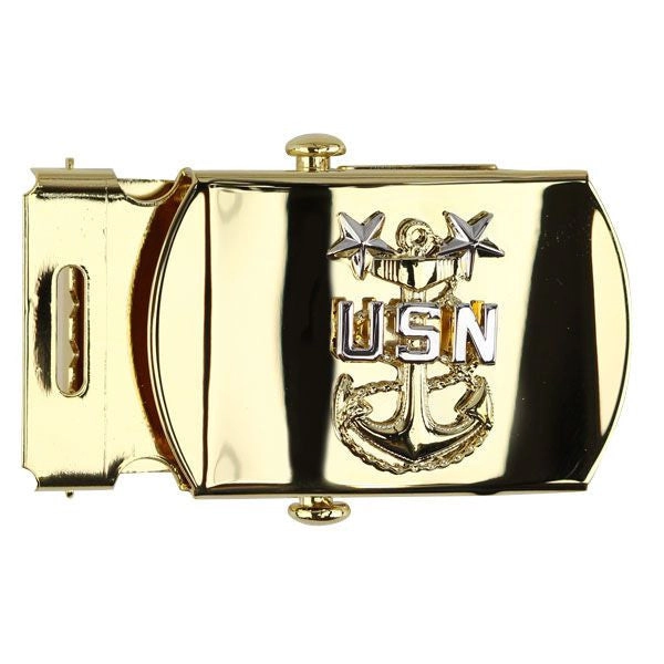 Picture of US Navy Belts Buckle E9 Female Chief Petty Officermaster: Gold