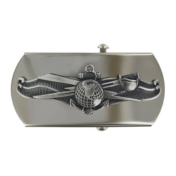 Picture of US Navy Belts Buckle Enlisted Information Dominance: Silver Oxidized Emblem