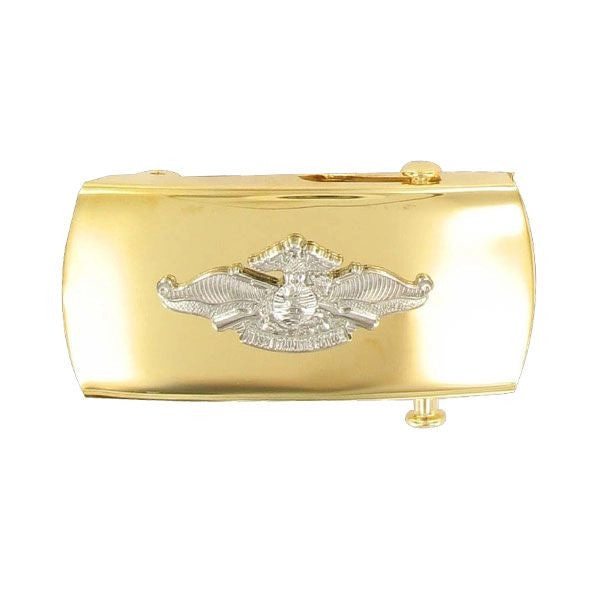 Picture of US Navy Belts Buckle Fleet Marine Force Officer: Silver Emblem On Gold Female