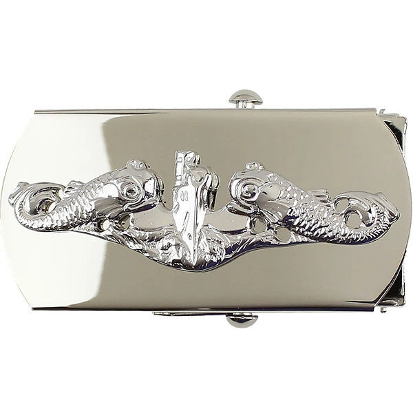 Picture of US Navy Belts Buckle Submarine: Enlisted: Silver Mirror Emblem