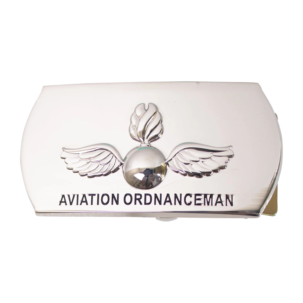 Picture of US Navy Belts Enlisted Specialty Buckle Aviation Ordnance: Mirror Finish