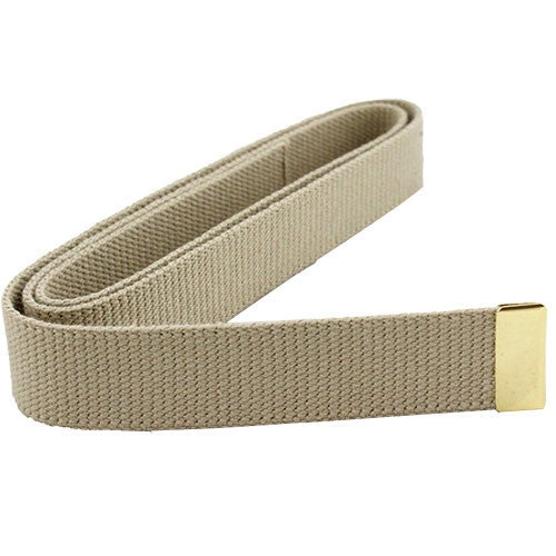 Picture of US Navy Belts Khaki Cotton with 24K Gold Tip: Male