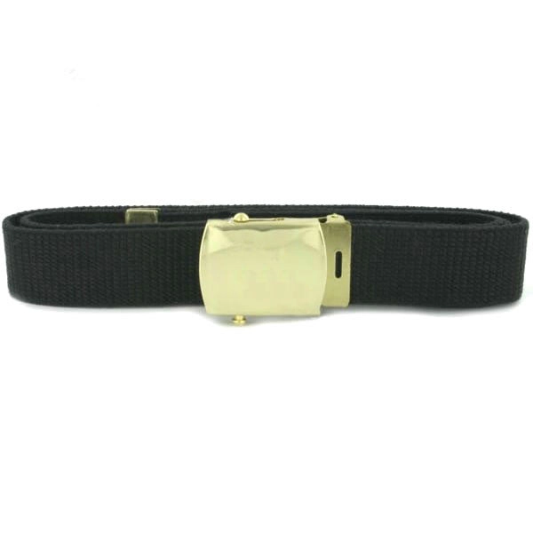 Picture of US Navy Belts With Buckle Black Cotton with Brass Buckle and Tip: Male