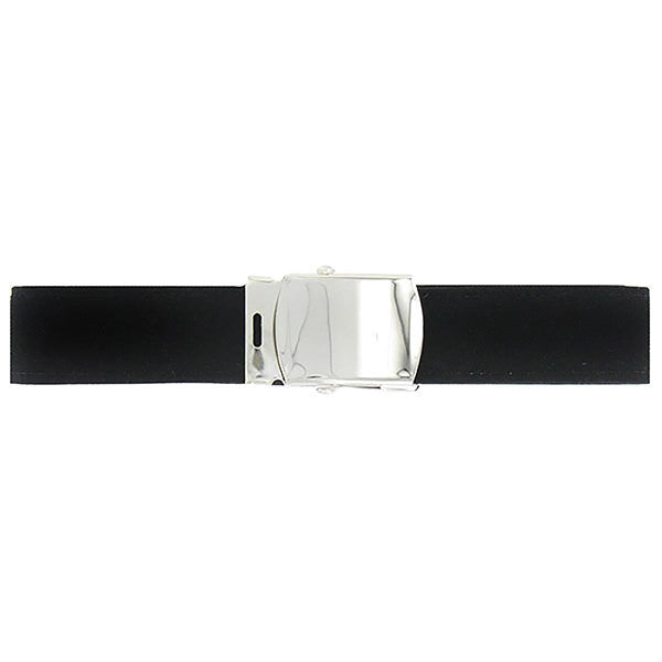 Picture of US Navy Belts With Buckle Black Poly-Wool Silver Mirror Buckle Tip: Male