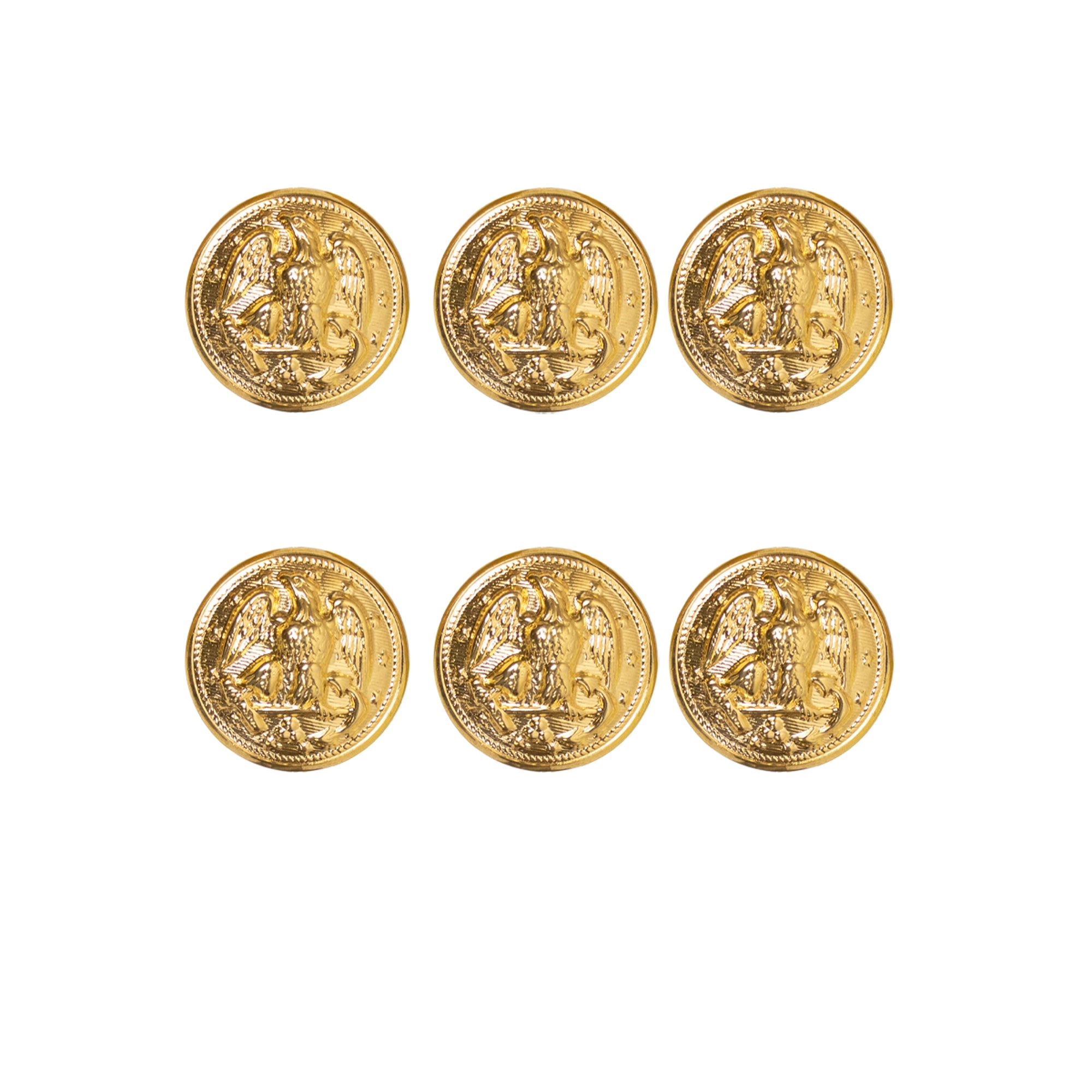 Picture of US Navy Buttons Button Set with Bodkin Hopper Back: Set Of 6-35 Ligne