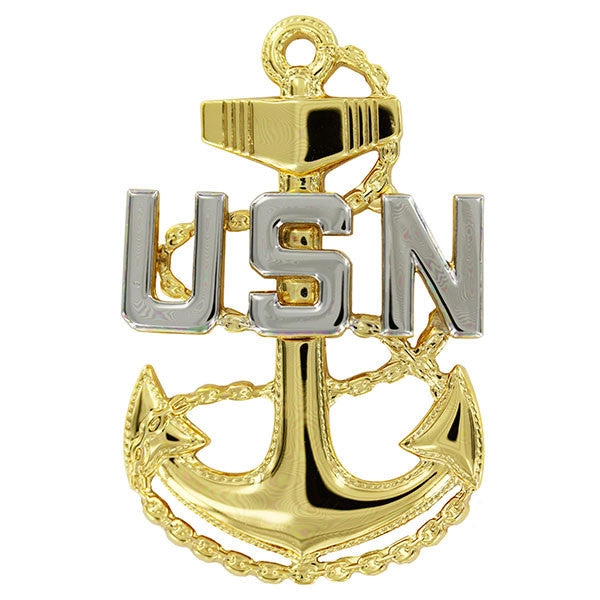 Picture of US Navy Enlisted Rank Cap Device E7 Chief Petty Officer: Miniature