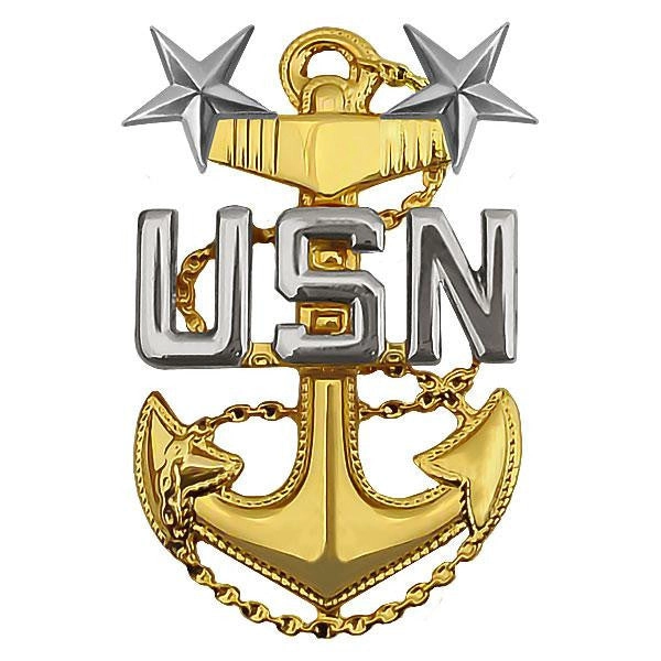 Picture of US Navy Enlisted Rank Cap Device E9 Chief Petty Officermaster