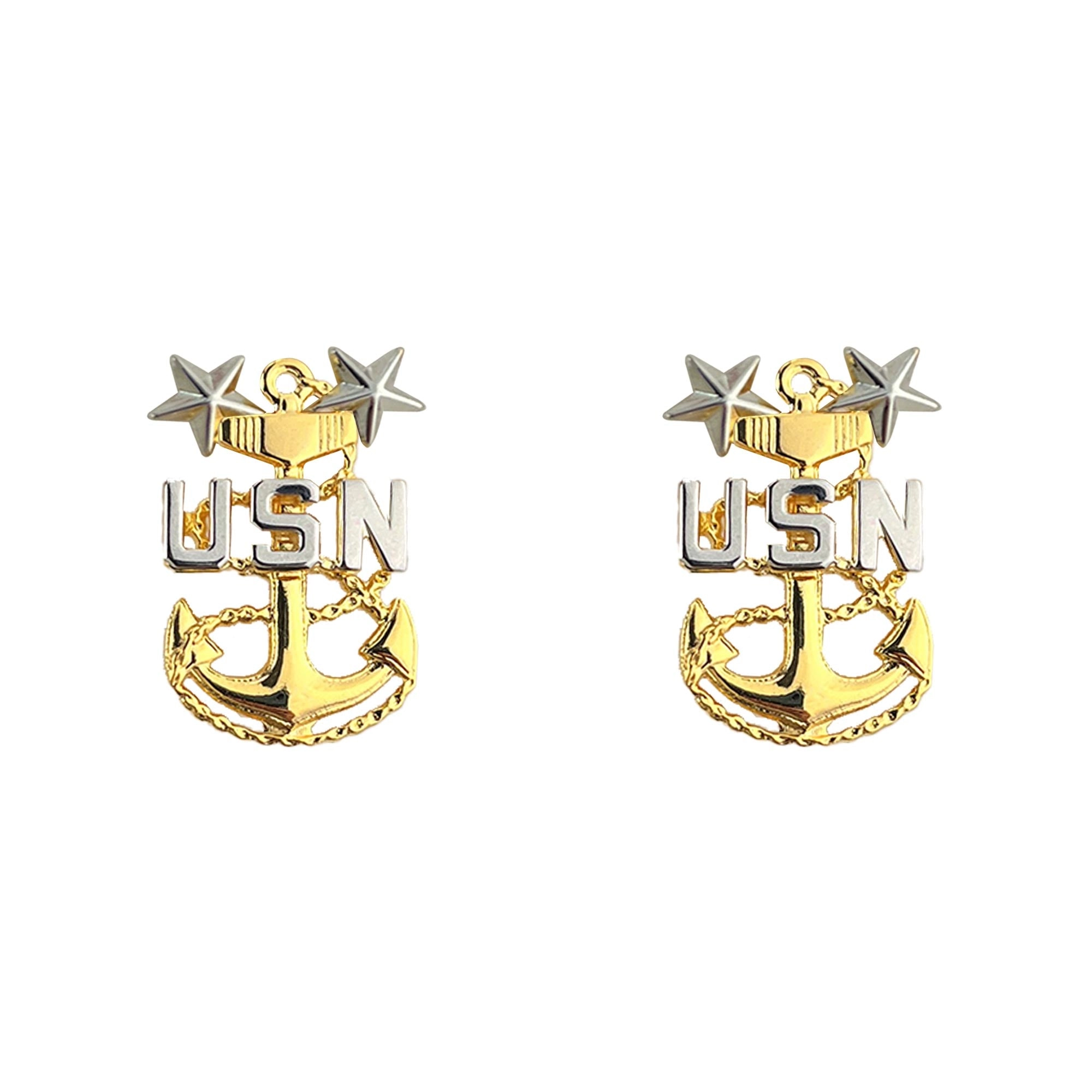 Picture of US Navy Enlisted Rank Choker Device E9 Chief Petty Officermaster: Clutch Back