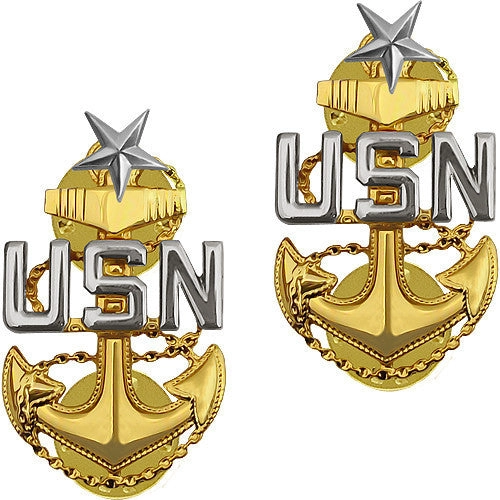 Picture of US Navy Enlisted Rank Coat Device E8 Chief Petty Officersenior