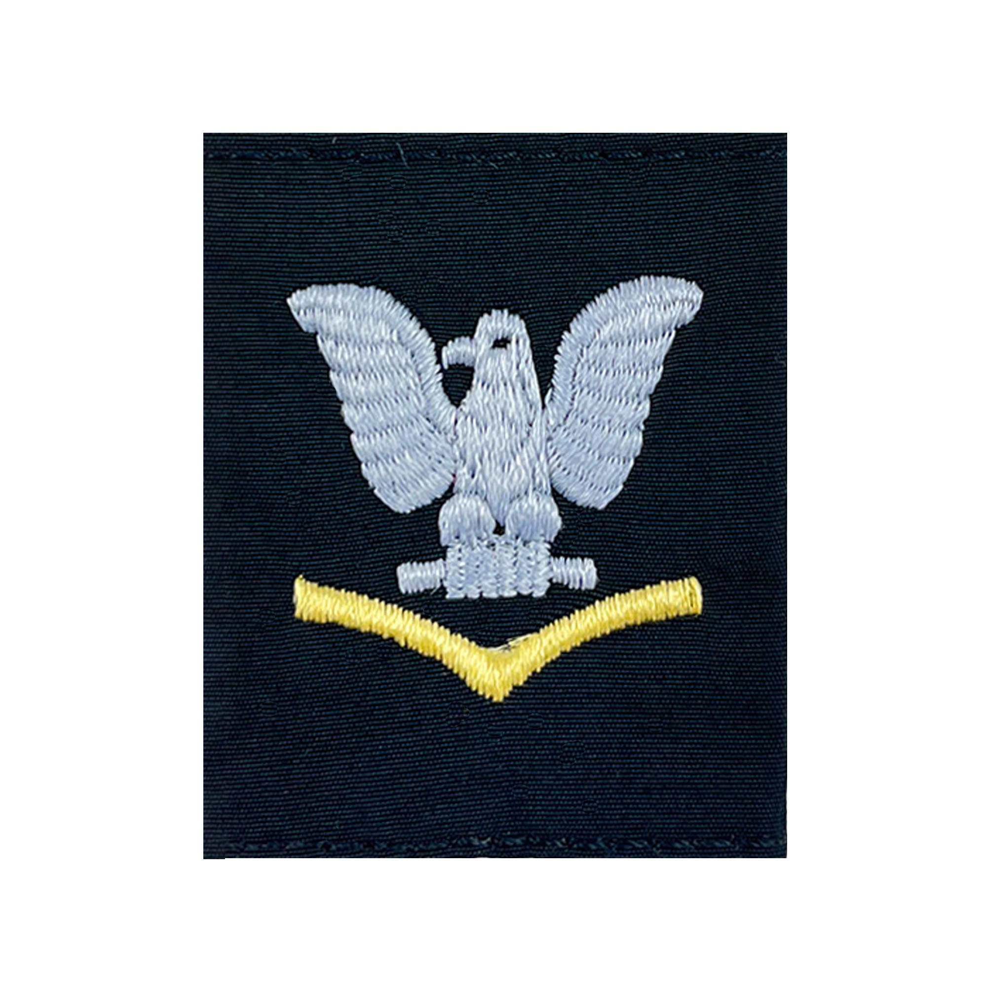 Picture of US Navy Enlisted Rank Cold Weather Parka (Cwp) Tab Devicegold Embroidered Chevron: S E4 Third Class Petty Officer