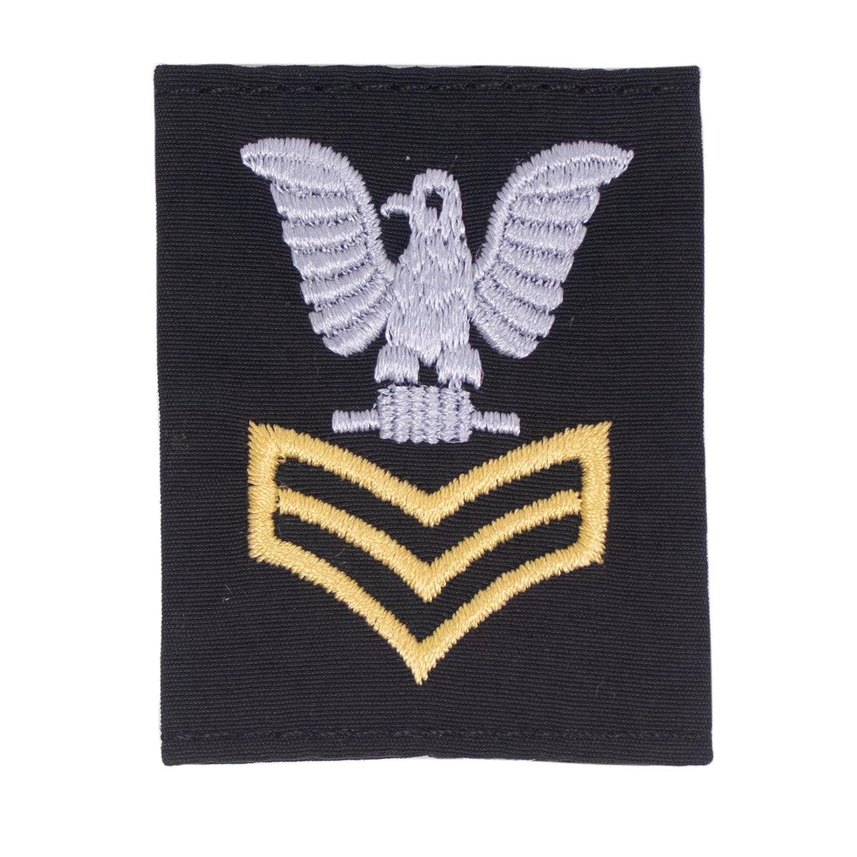 Picture of US Navy Enlisted Rank Cold Weather Parka (Cwp) Tab Devicegold Embroidered Chevron: S E6 First Class Petty Officer