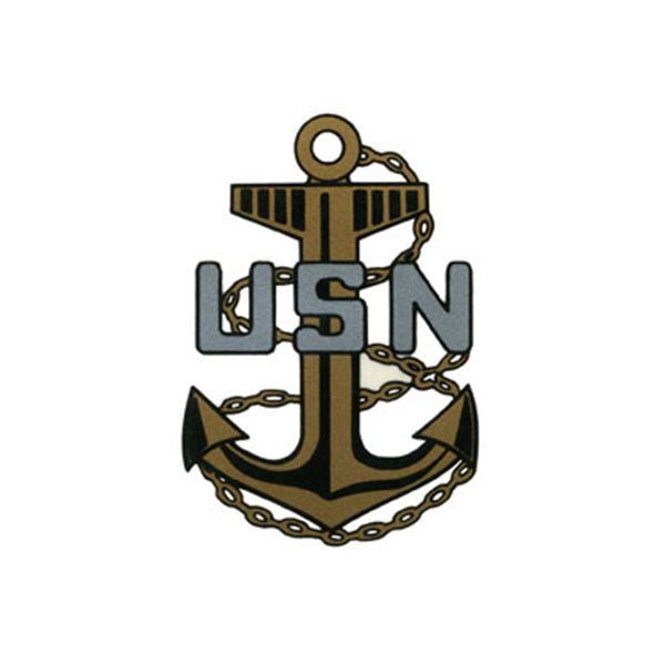Picture of US Navy Enlisted Rank Construction Hat Decal E7 Chief Petty Officer