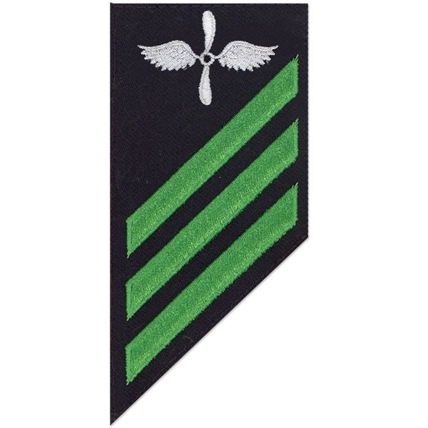Picture of US Navy Enlisted Rank E-3 Combo Rate Aviation Machinist On Blue Serge