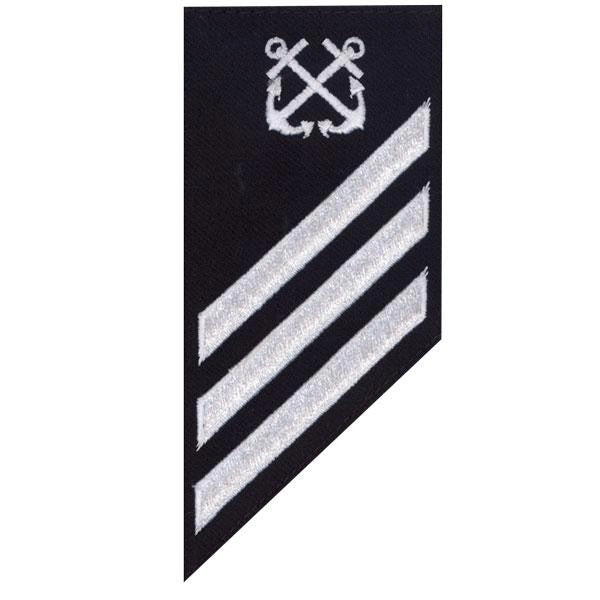 Picture of US Navy Enlisted Rank E-3 Combo Rate BoatswainS Mate On Blue Serge