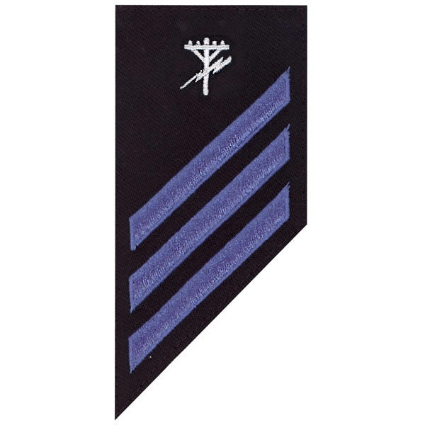 Picture of US Navy Enlisted Rank E-3 Combo Rate Construction Electrician On Blue Serge