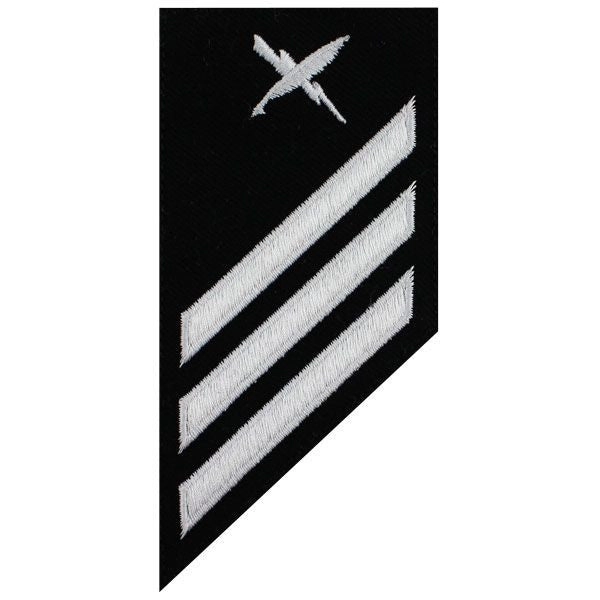 Picture of US Navy Enlisted Rank E-3 Combo Rate Cryptologic Technician On Blue Serge